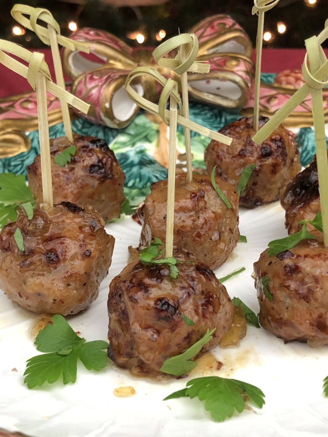 Maple, Bacon and Onion Chicken Meatballs